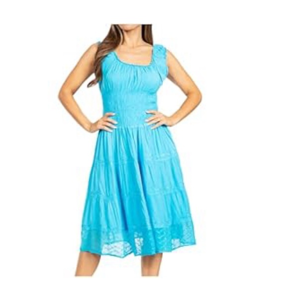 Sakkas Womens Peasant Dress - Picture 4 of 13